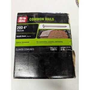 Grip Rite Galvanized Common Nail 20D 4" 5 lb 540898